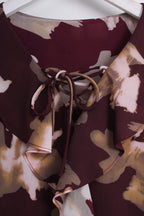 Ruffle Blouse in Burgundy (XL & 3XL size)