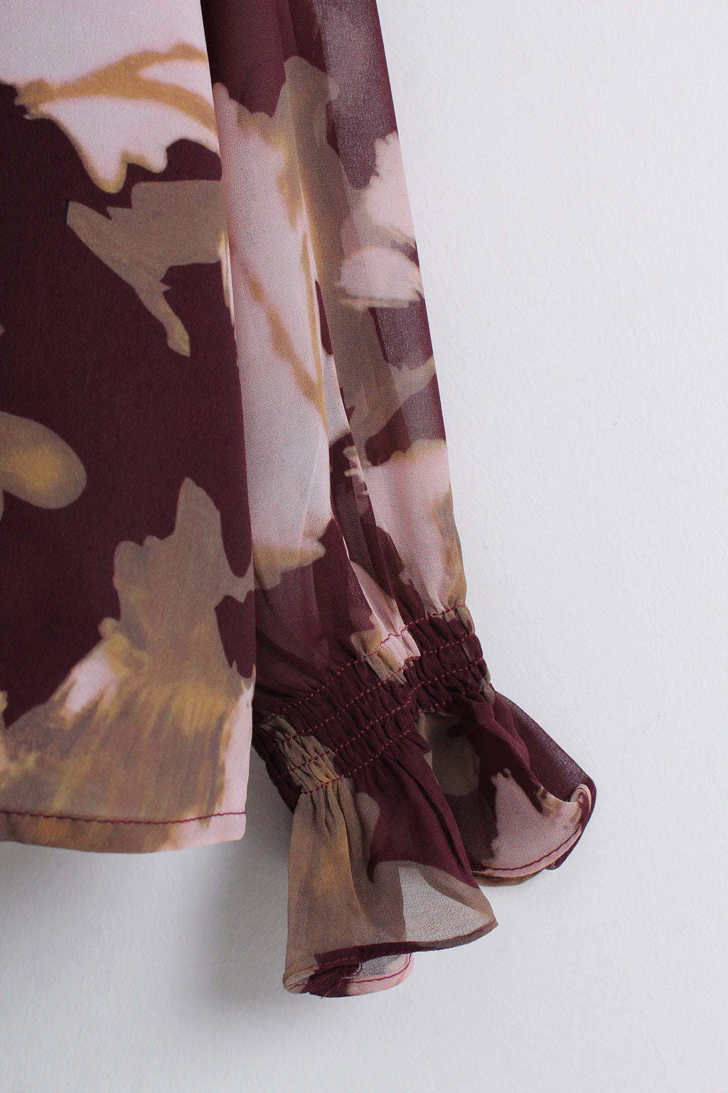 Ruffle Blouse in Burgundy (XL & 3XL size)