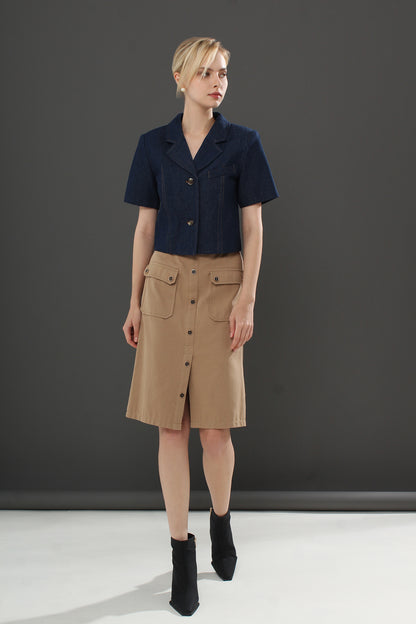 Claudia V-Neck Solid Top Blouse