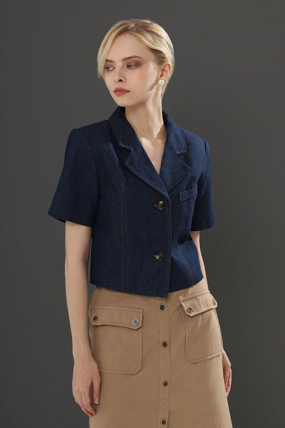 Claudia V-Neck Solid Top Blouse