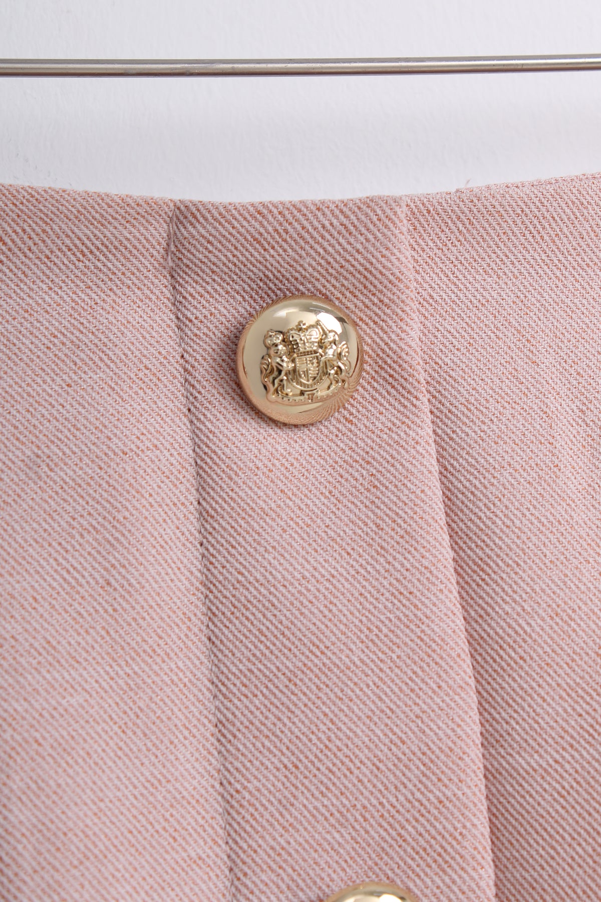 Gold Buttoned Skirt in Pink (M size)