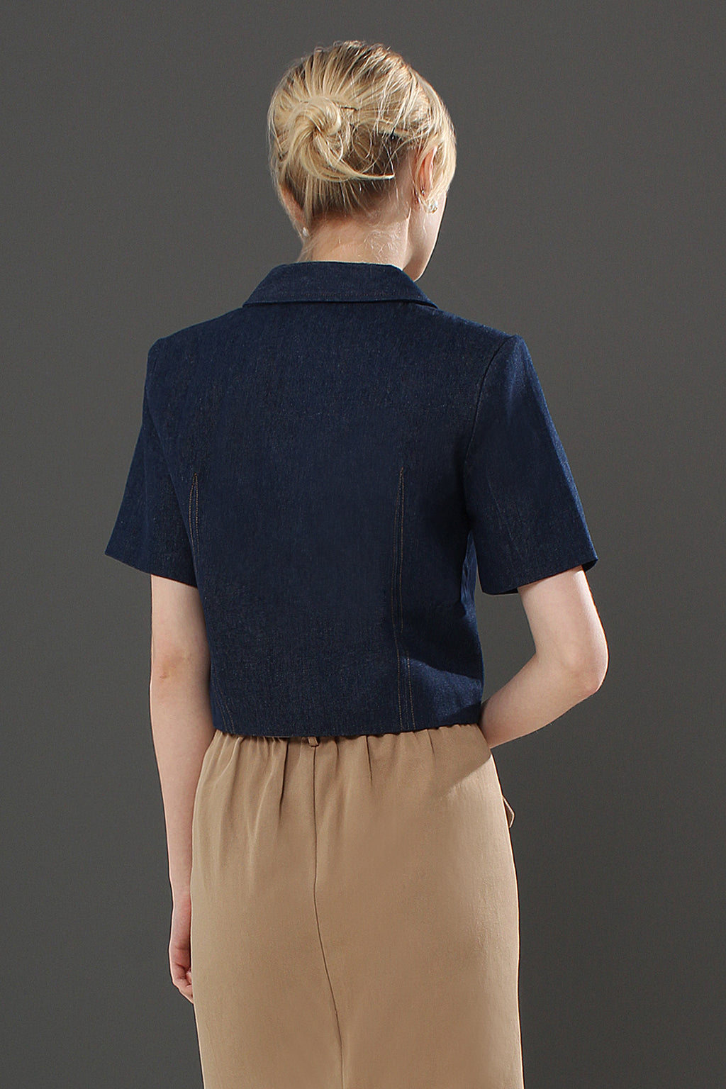 Claudia V-Neck Solid Top Blouse