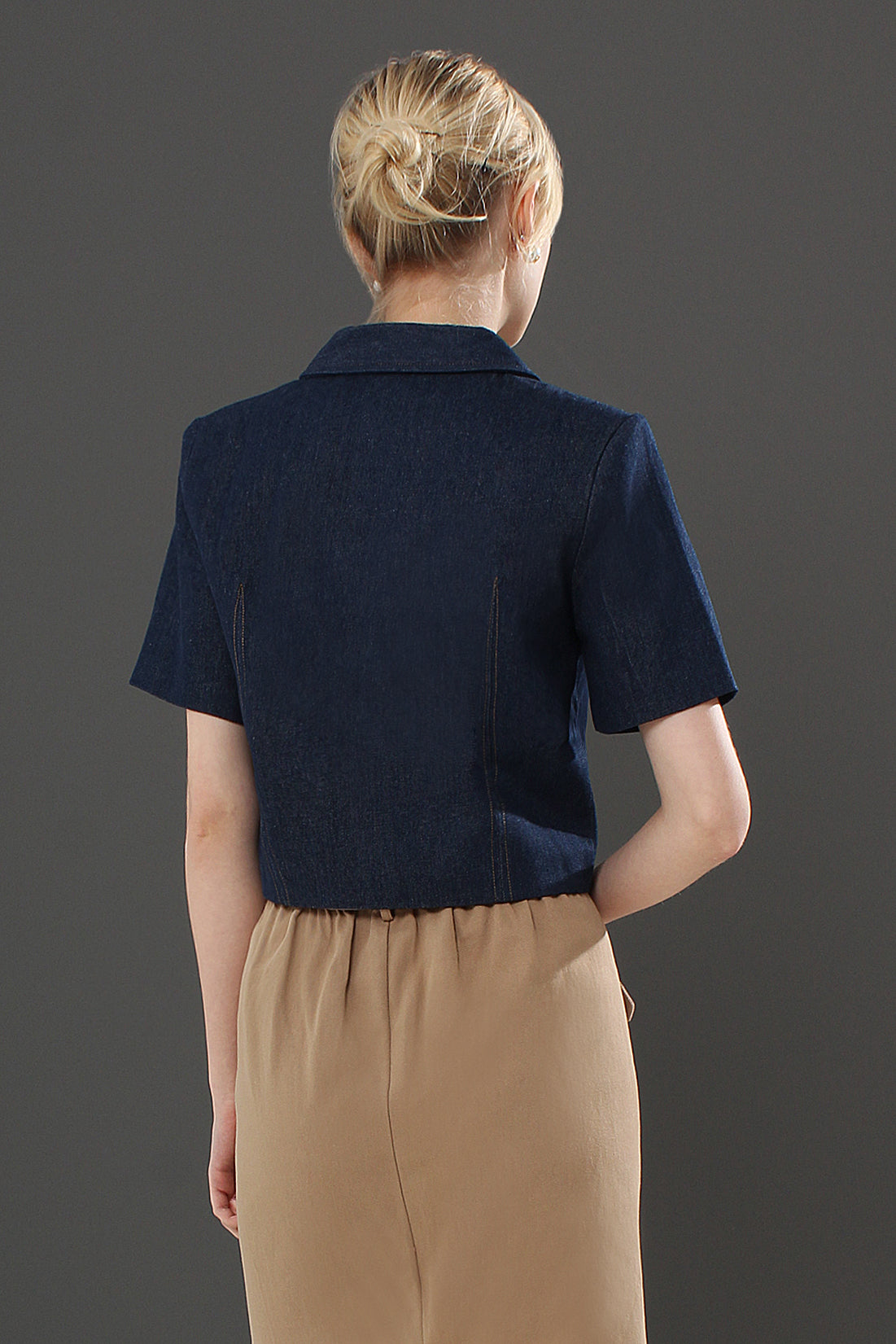 Claudia V-Neck Solid Top Blouse