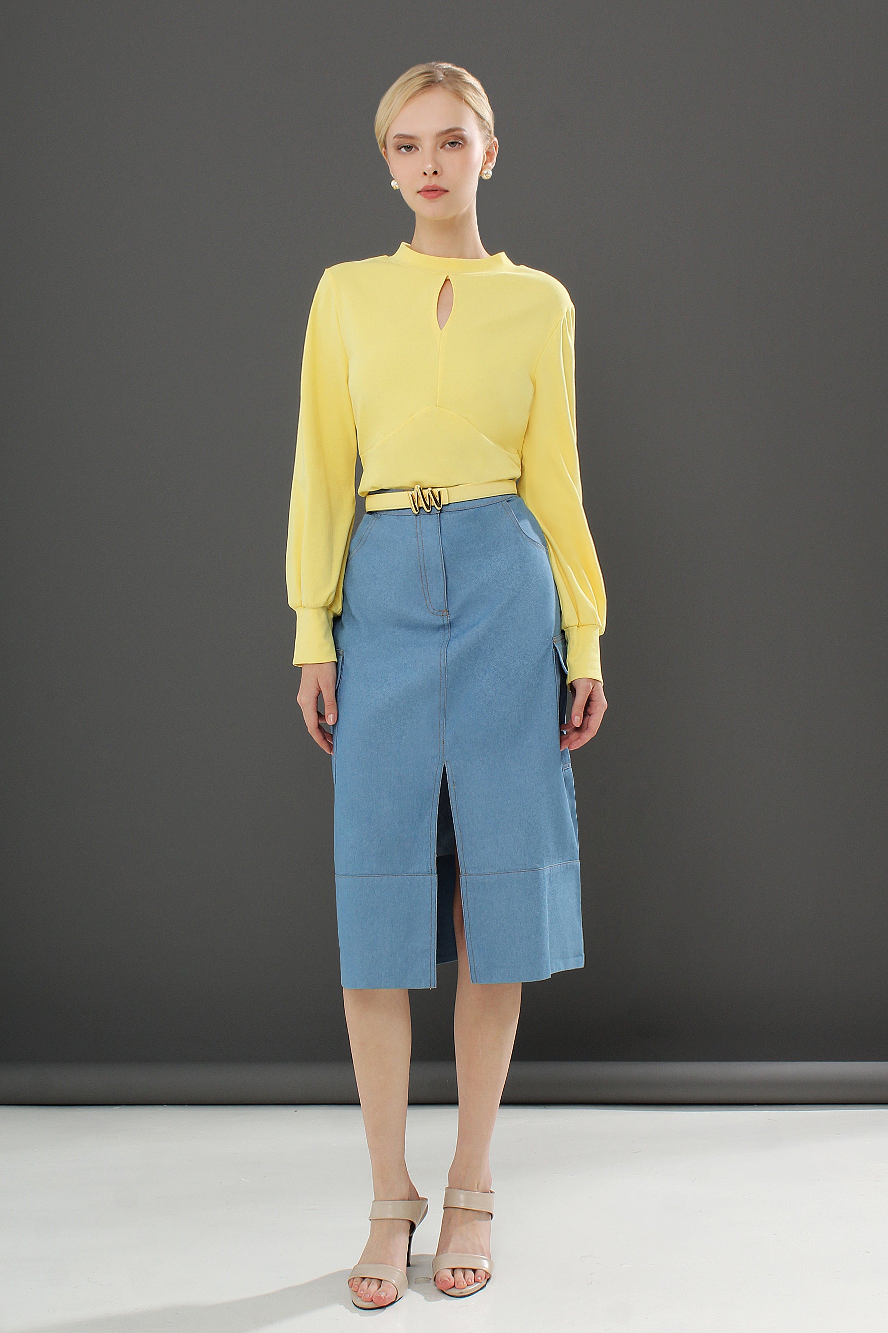 Virginia Denim Midi Skirt