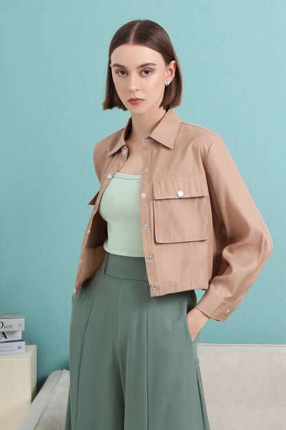 Pocket Collared Blouse