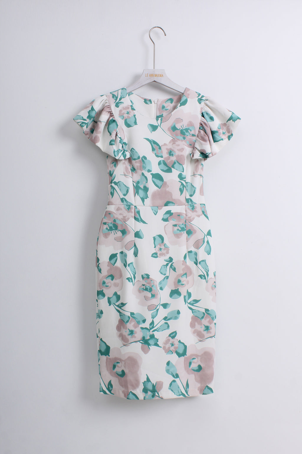 Floral Printed Ruffle Bodycon Dress