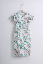 Floral Printed Ruffle Bodycon Dress