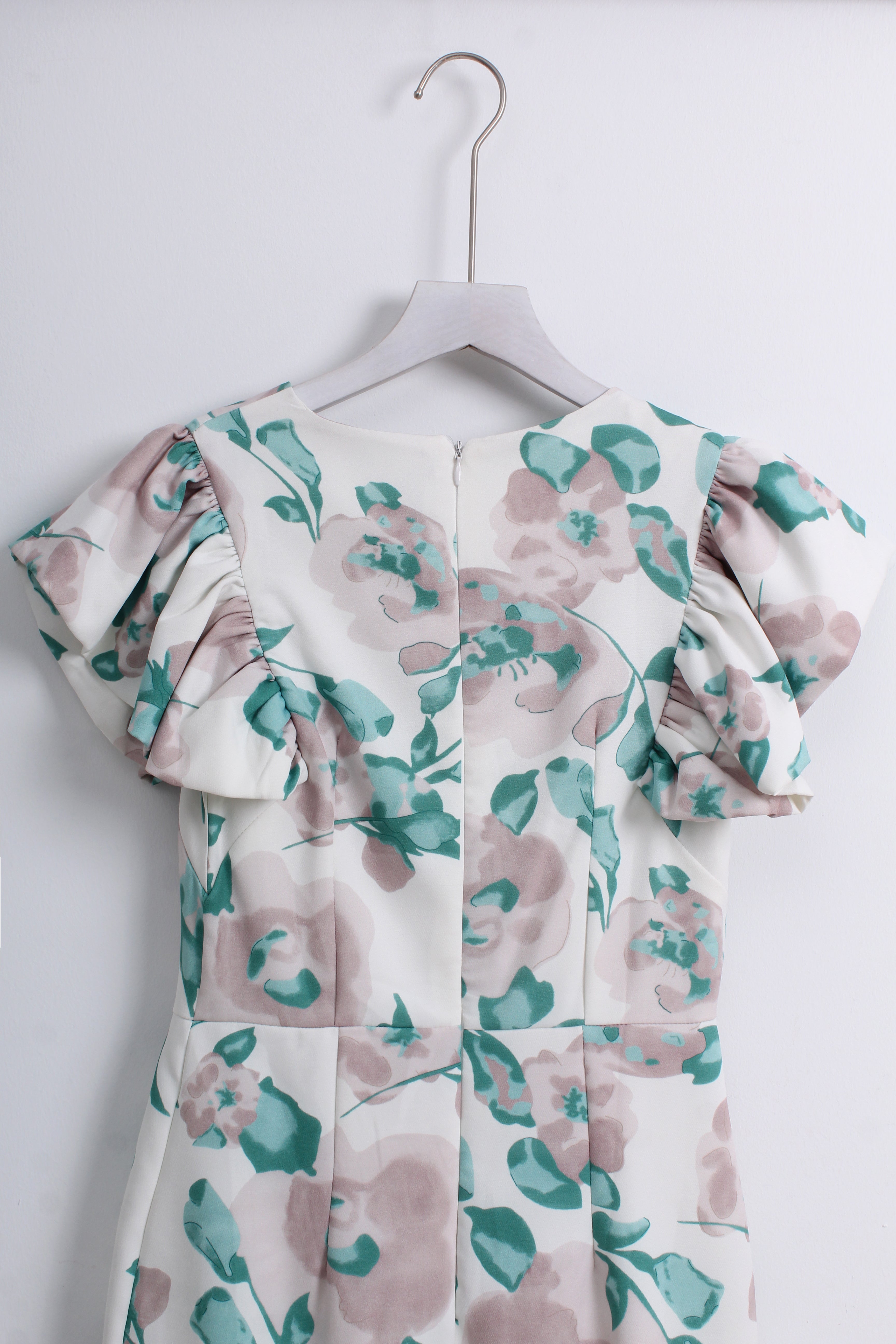 Floral Printed Ruffle Bodycon Dress