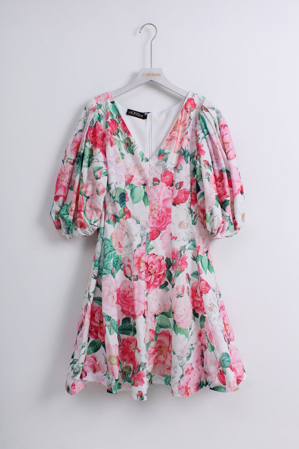 Flora Puff Sleeve Dress (L size)