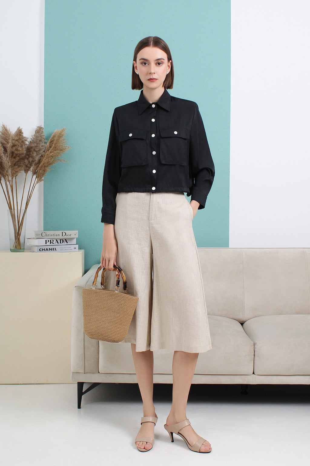 Pocket Collared Blouse