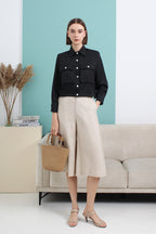 Pocket Collared Blouse
