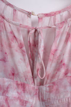 Chiffon Puff Sleeve Dress in Pink (M size)