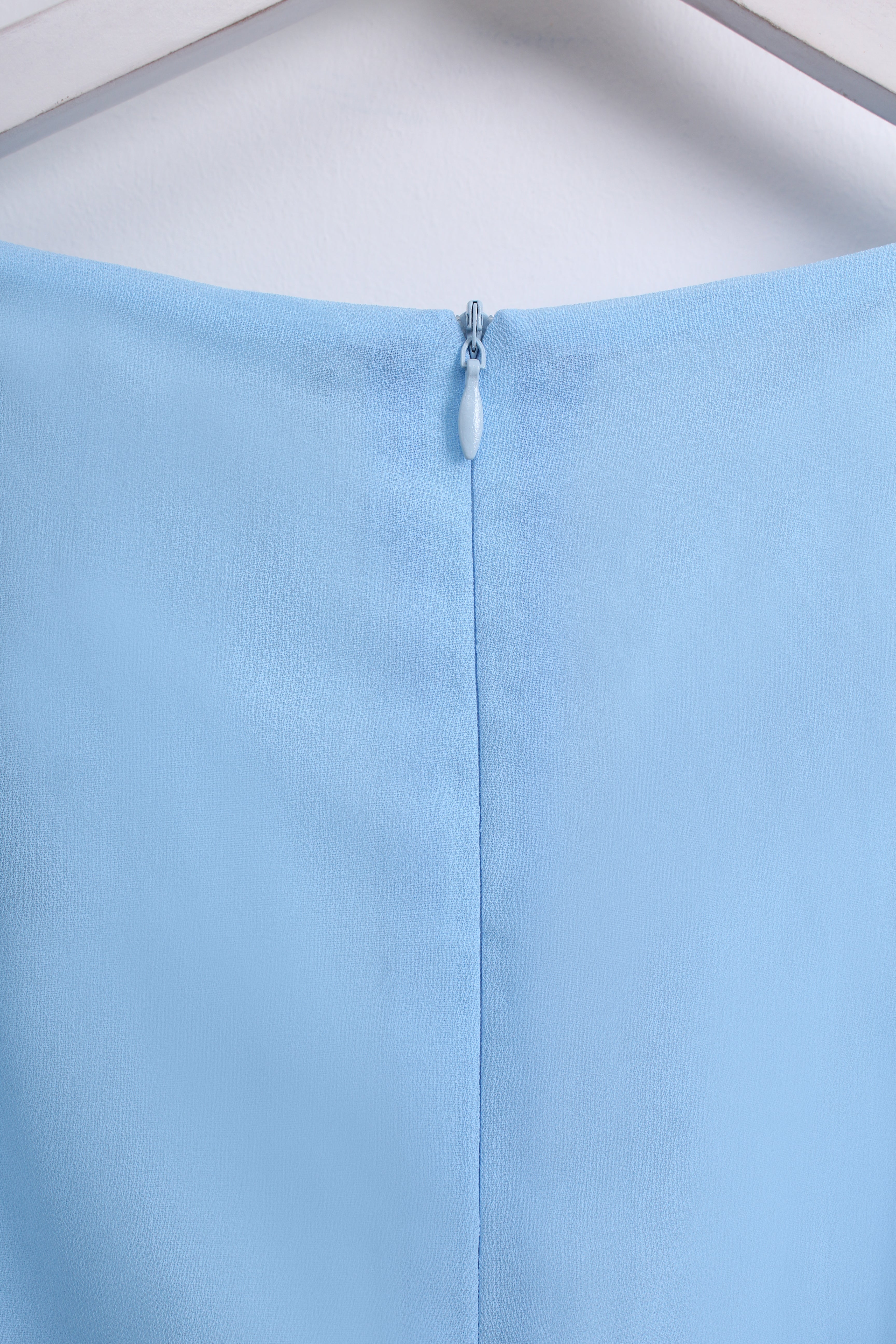 Light Blue High Low Pleated Dress