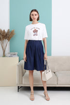 Pleated Culotte Pants