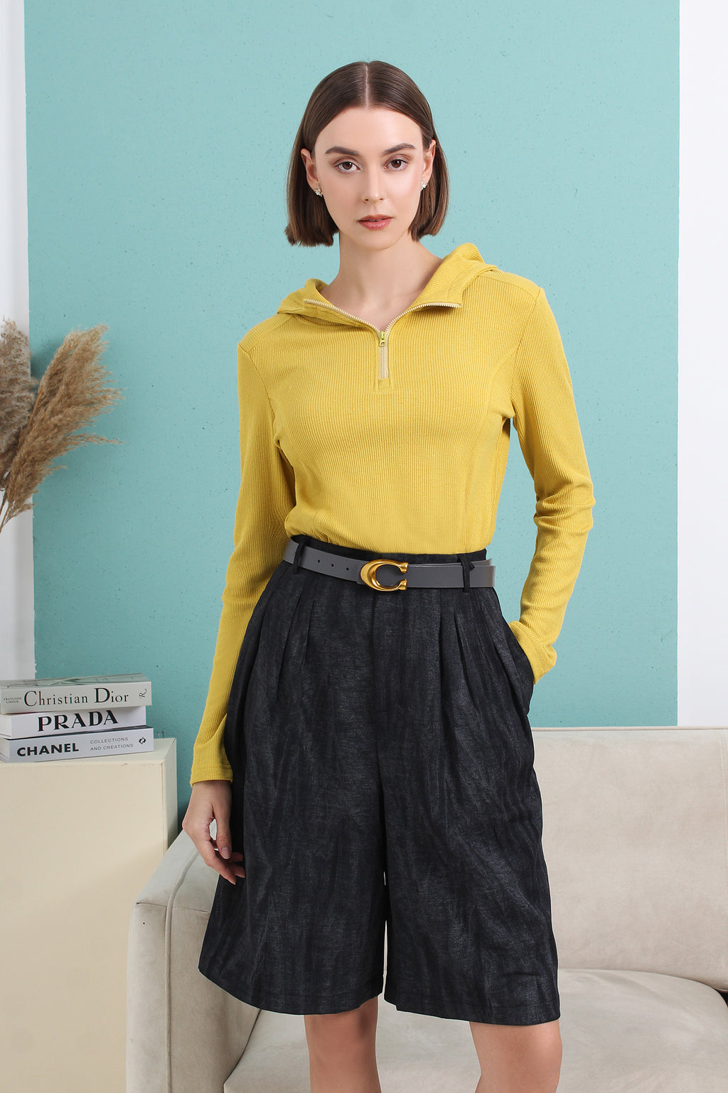 Pleated Culotte Pants