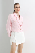 Zipper Slit Mini Skirt