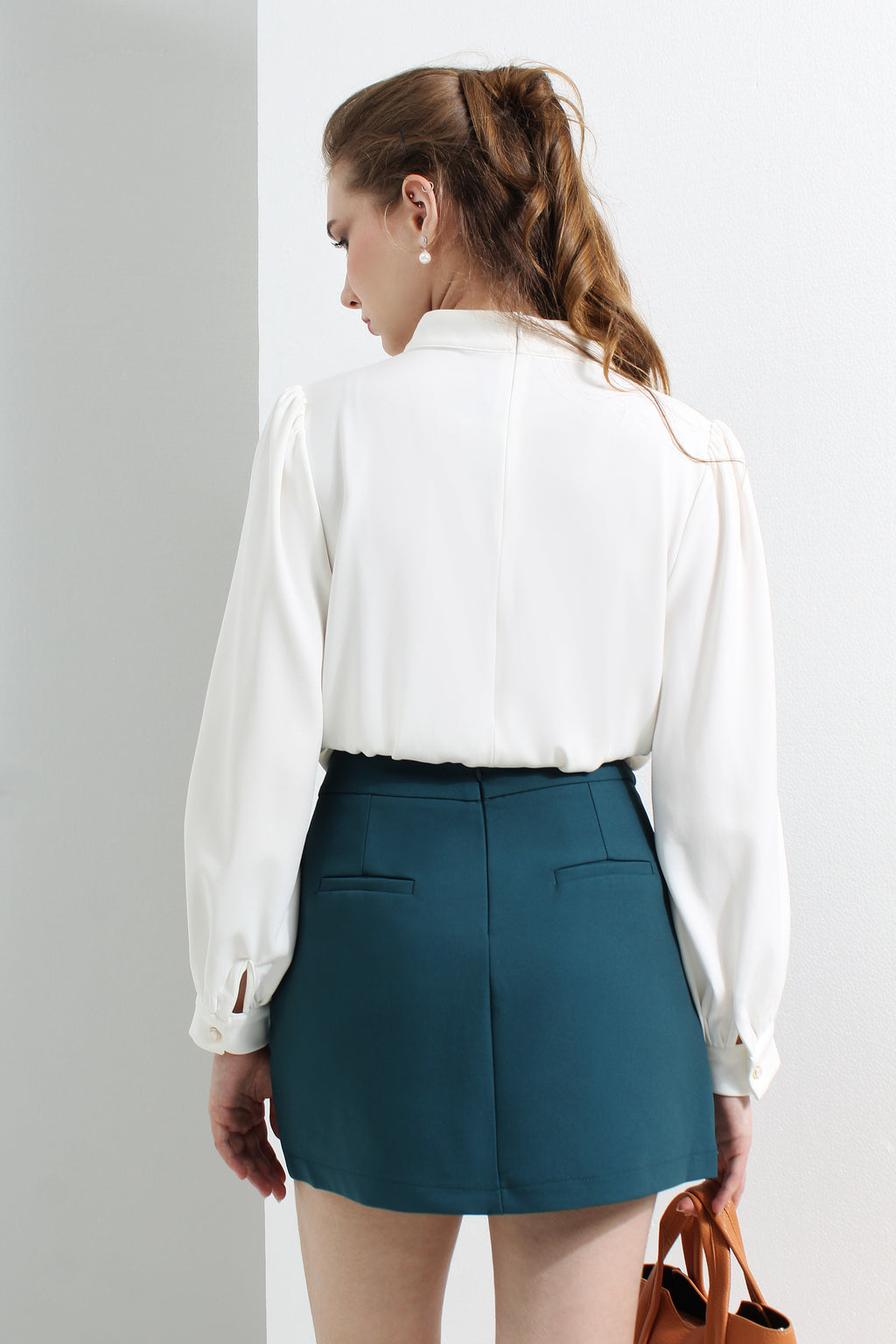 Zipper Slit Mini Skirt
