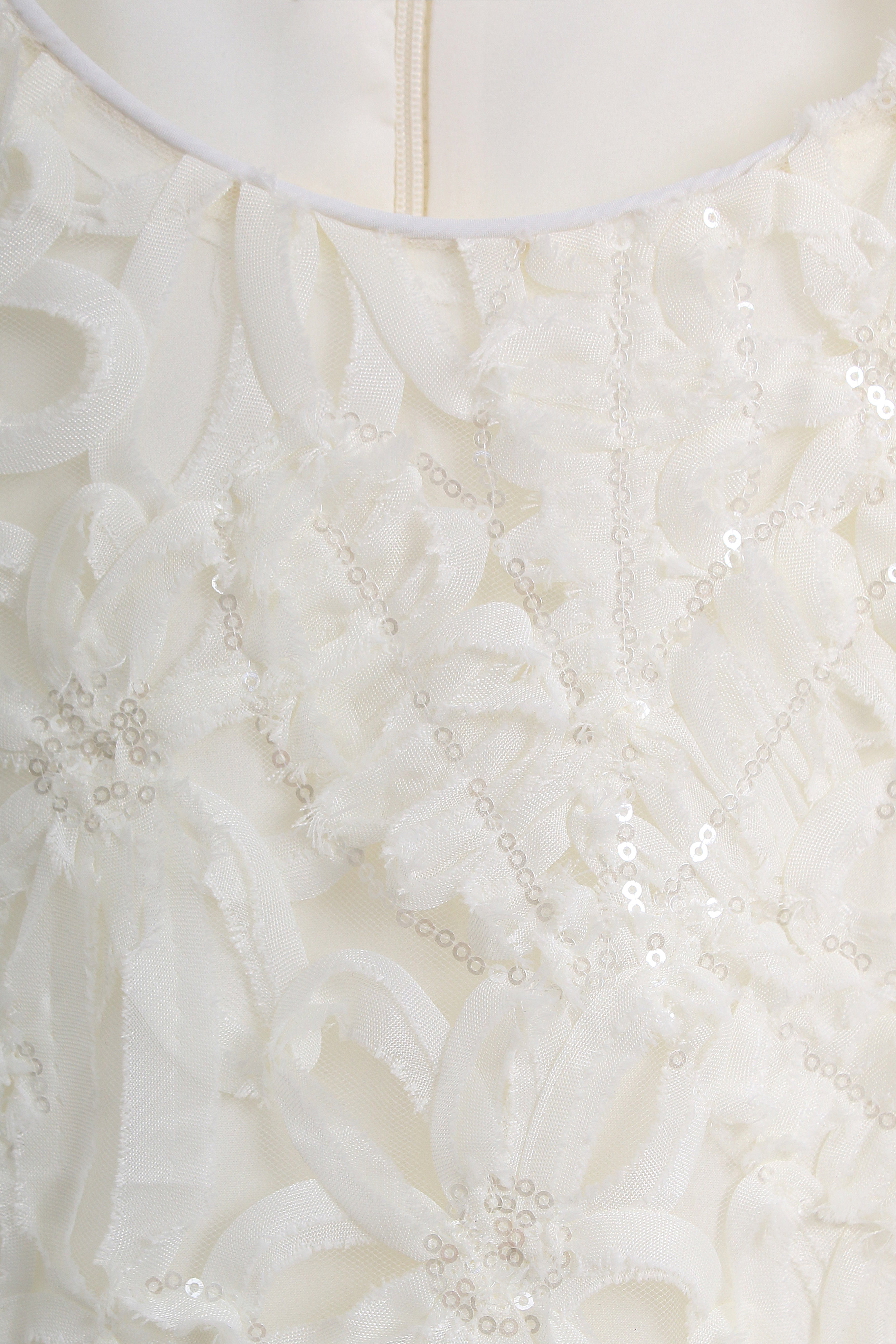 Lace Tulle Dress in White (M & L size)