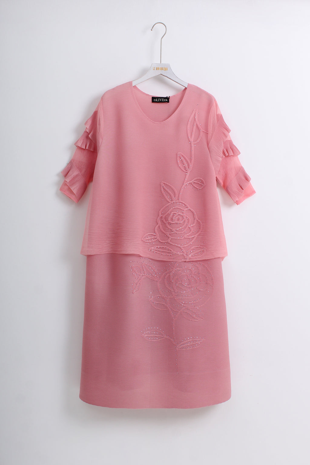 Ruffled 2 piece set (Free size)