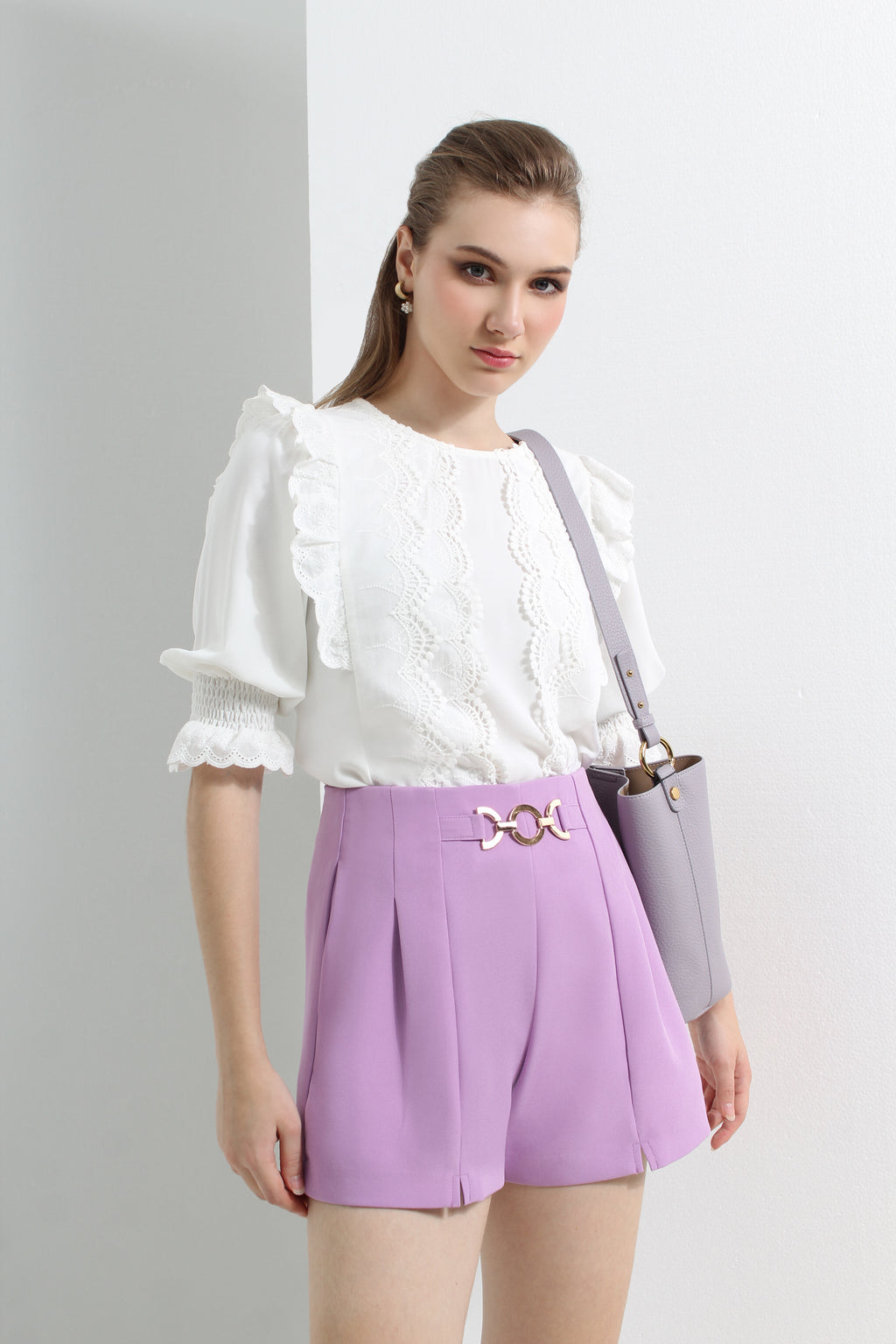 High Waist Belt Shorts