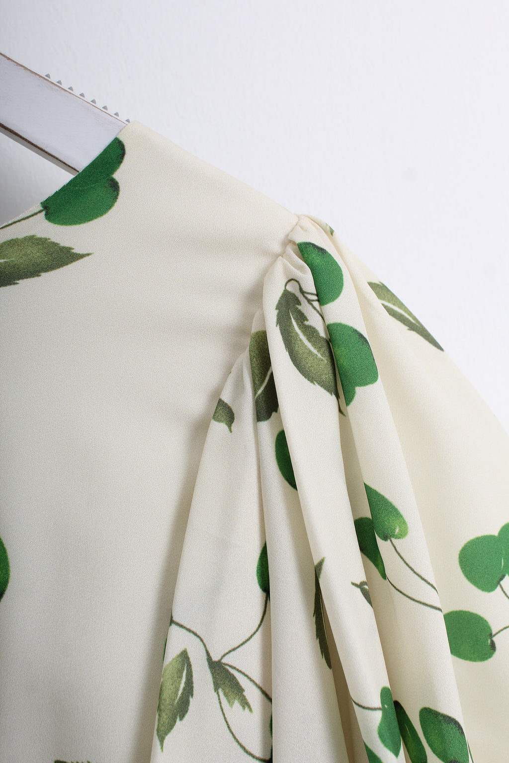 Cherry & Leaf Print Midi Dress