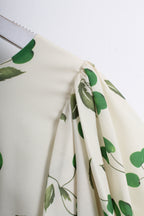 Cherry & Leaf Print Midi Dress