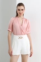 High Waist Belt Shorts