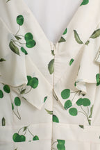 Cherry & Leaf Print Midi Dress
