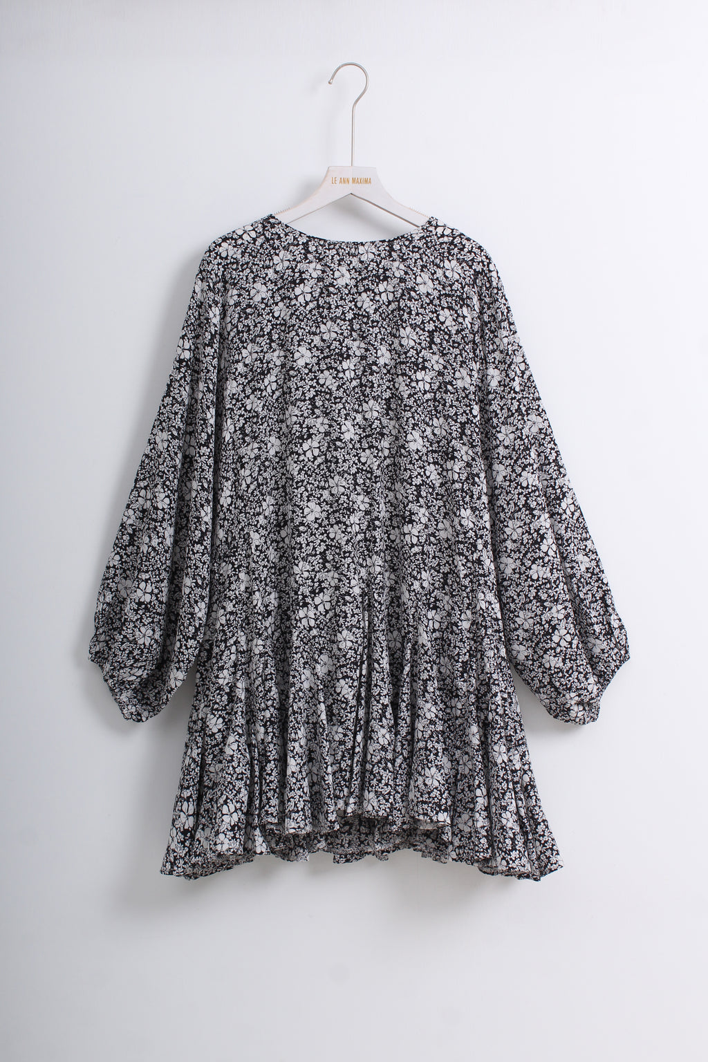 Floral Print Puff Sleeve Mini Dress