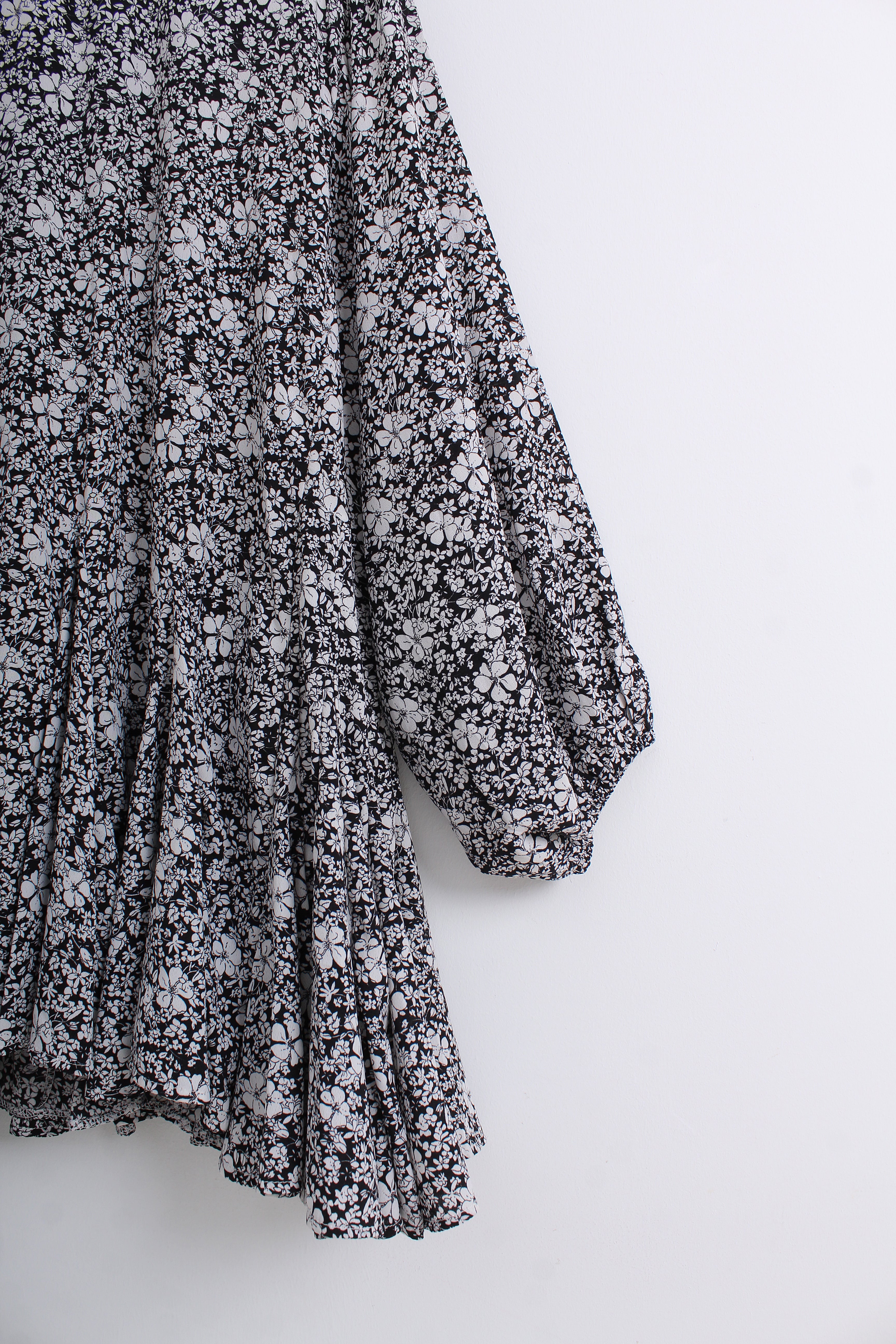 Floral Print Puff Sleeve Mini Dress