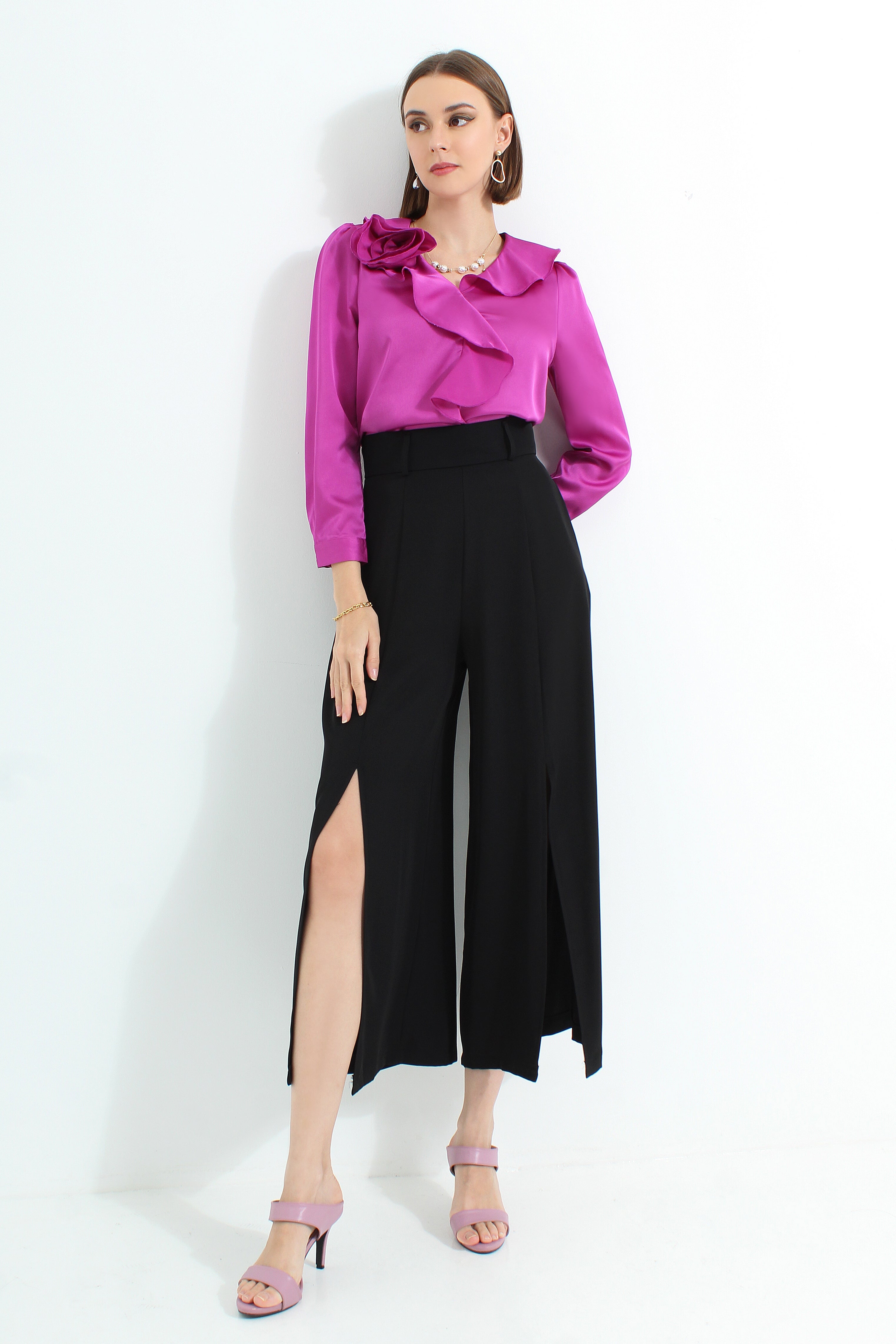 Ayleth Front Slit Pants