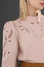 Lace Puff Sleeve Blouse