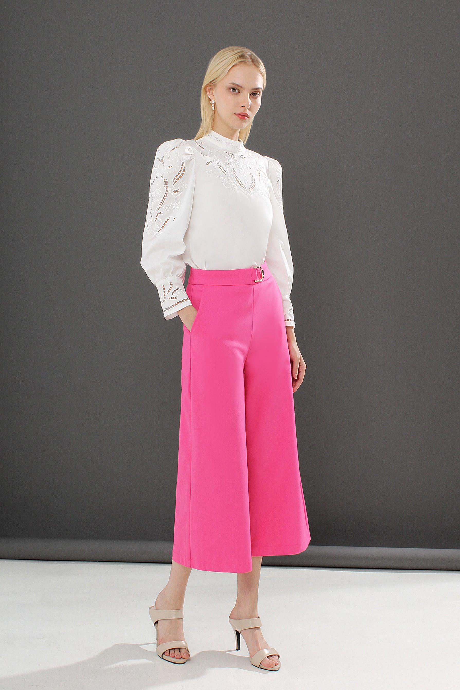 Lace Puff Sleeve Blouse