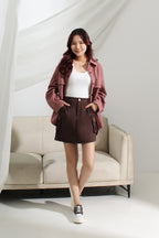 Pocket Detail A-Line Skirt