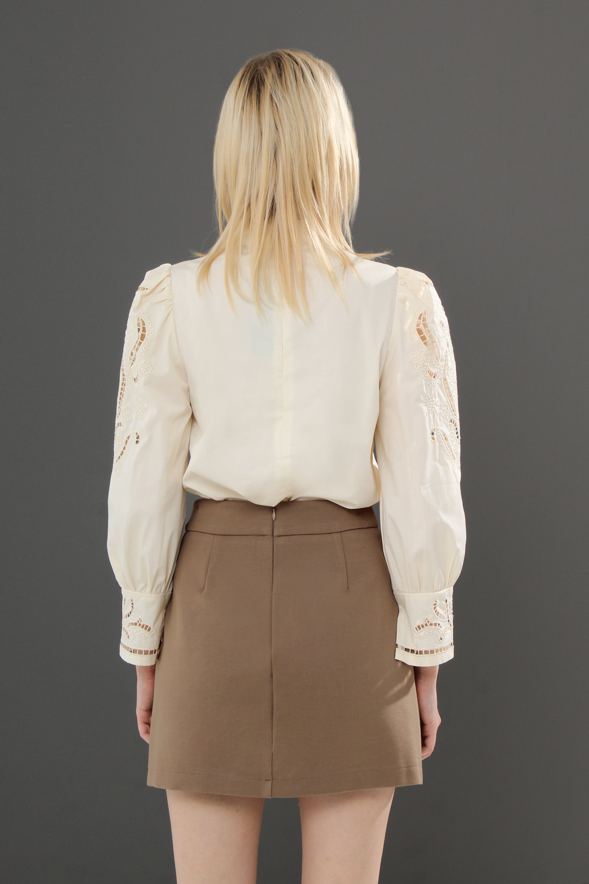 Lace Puff Sleeve Blouse