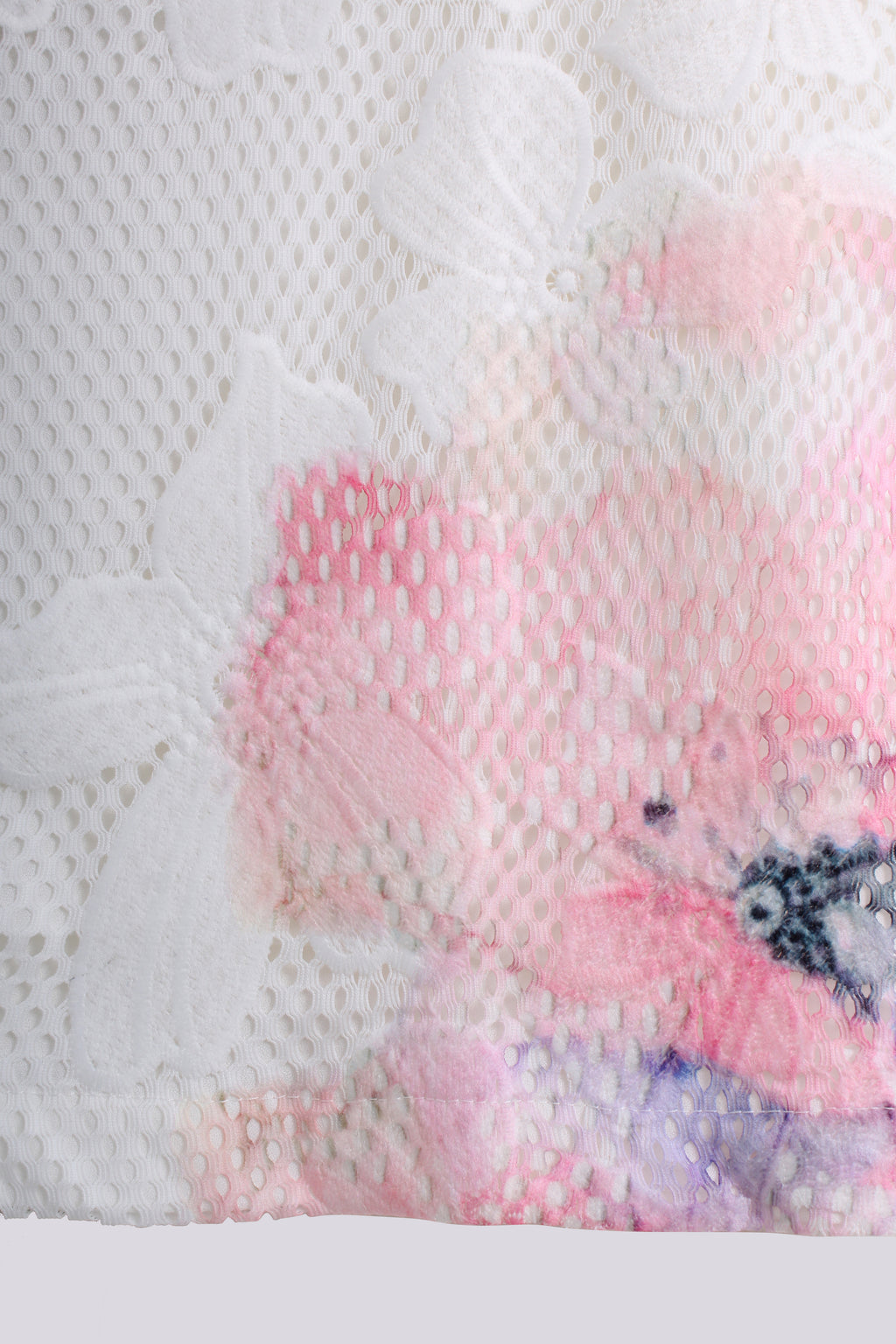 Floral Mesh Short Skirt