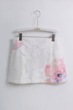 Floral Mesh Short Skirt
