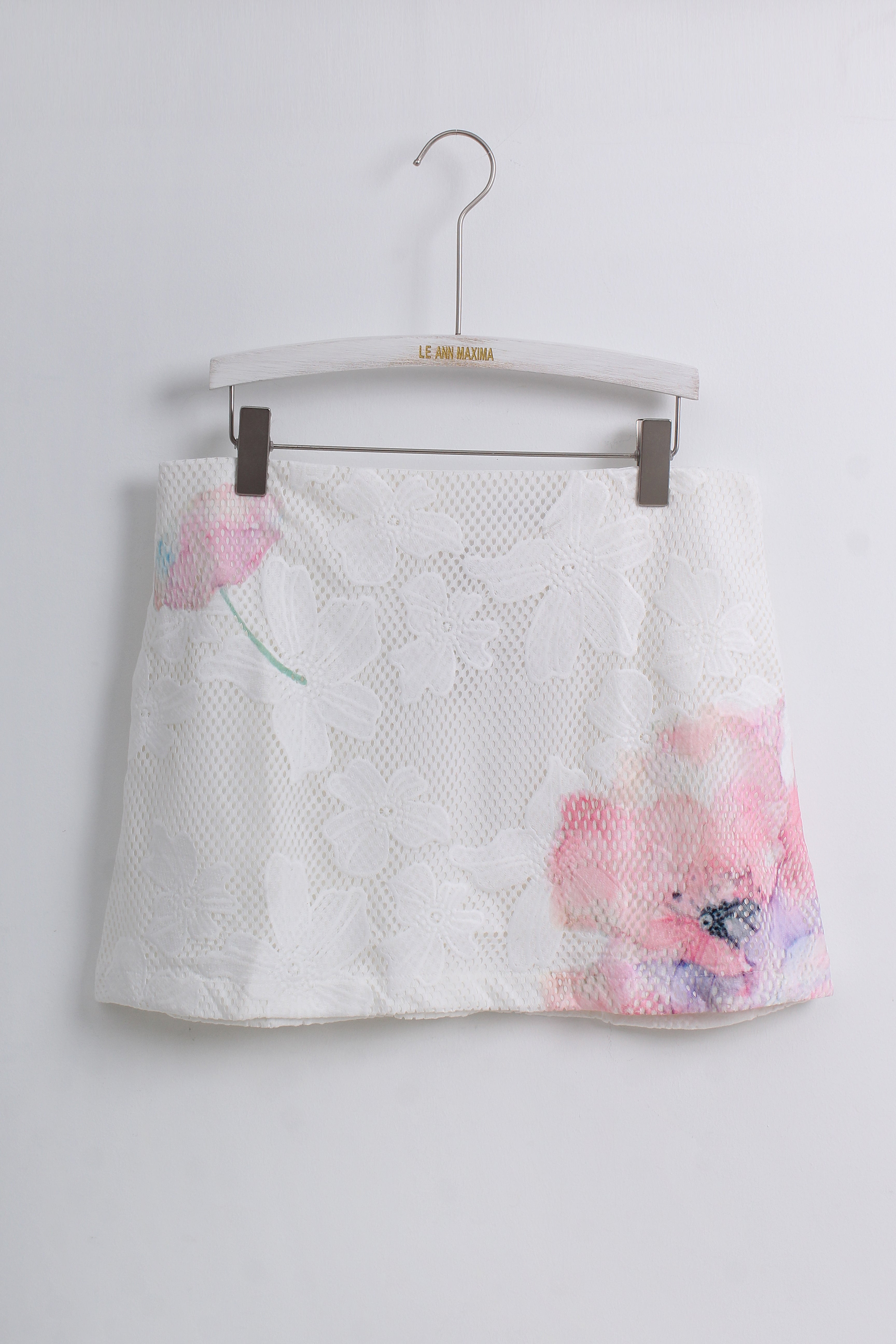 Floral Mesh Short Skirt
