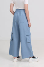 Wide Leg Cargo Pants【含有橡筋】