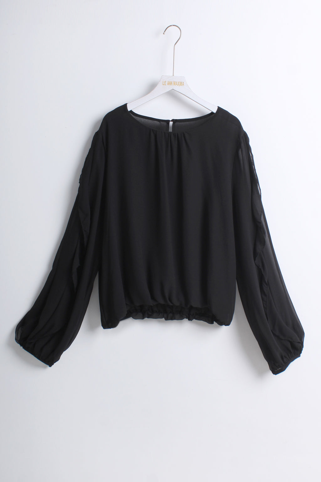 Long-sleeves Blouse in Black (3XL size)