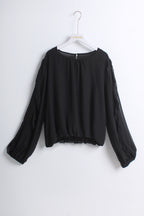 Long-sleeves Blouse in Black (3XL size)