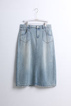 Denim Midi Skirt (3XL size)