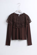 Lace Collared Top