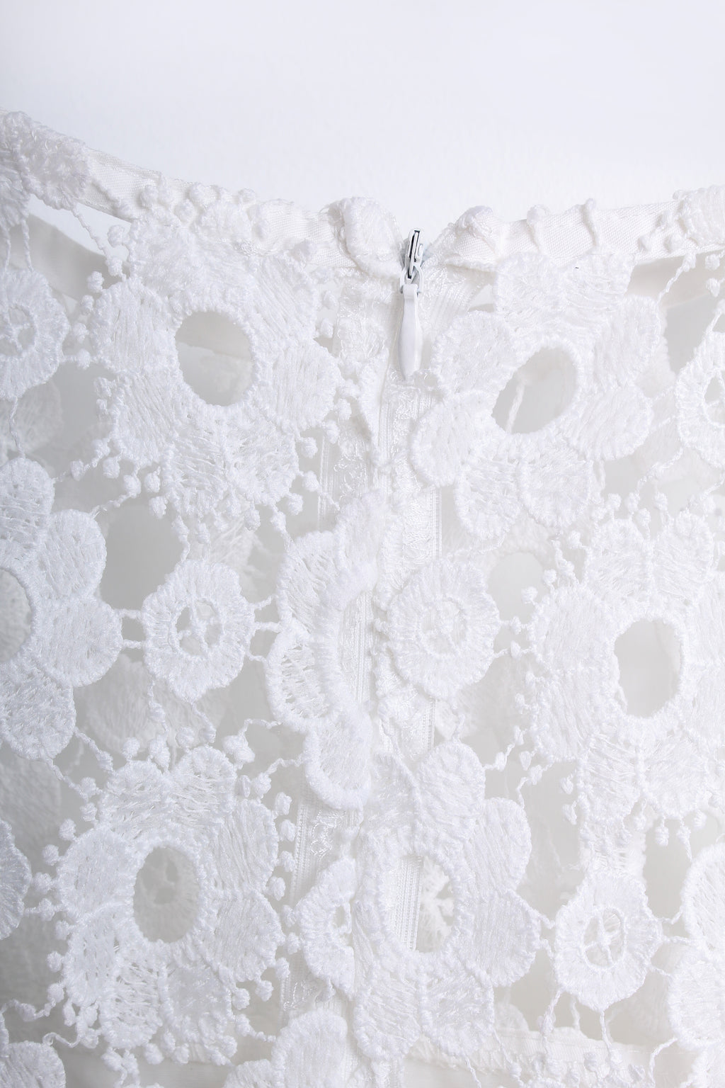 Lace Trimmed Top in White (XL size)
