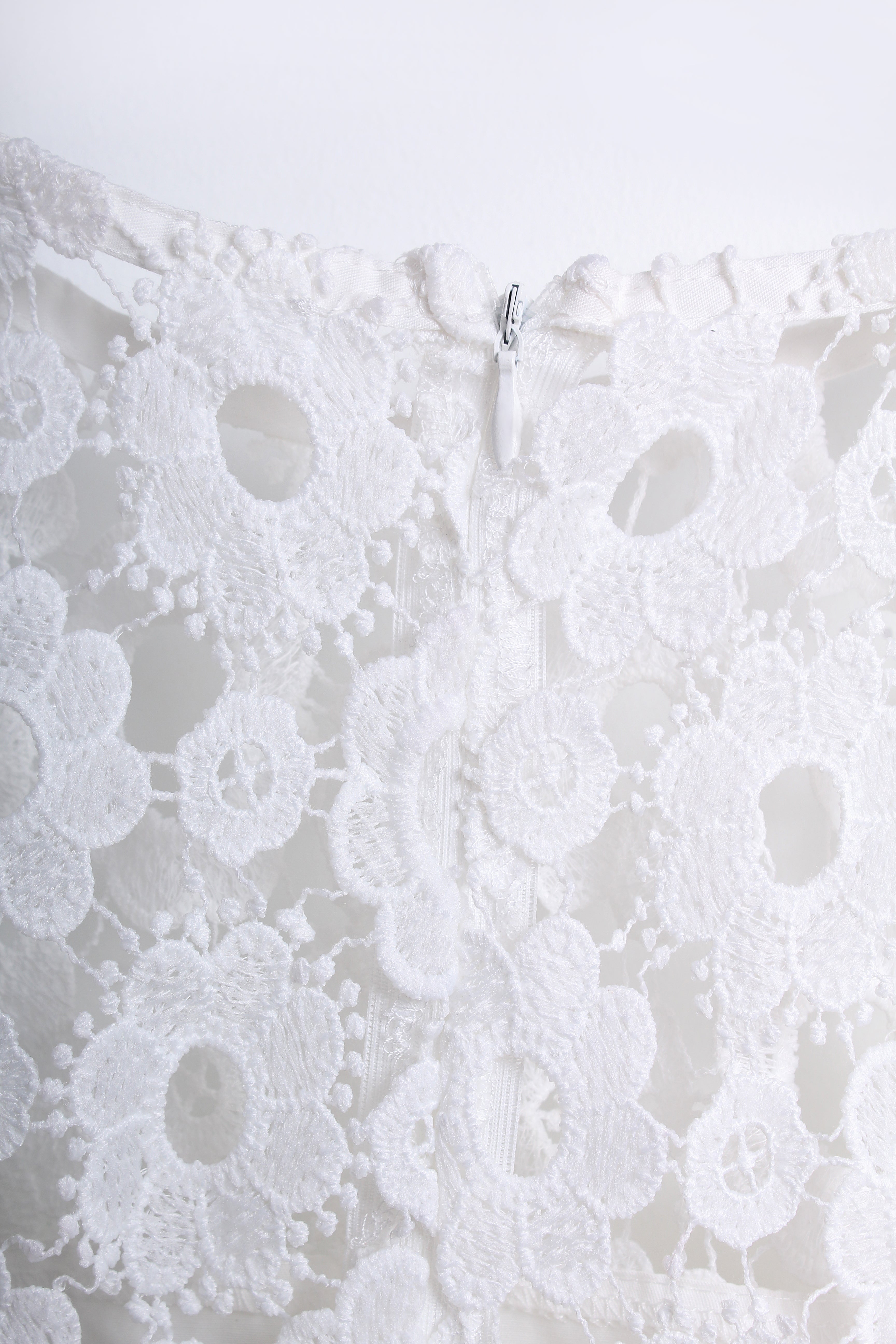Lace Trimmed Top in White (XL size)