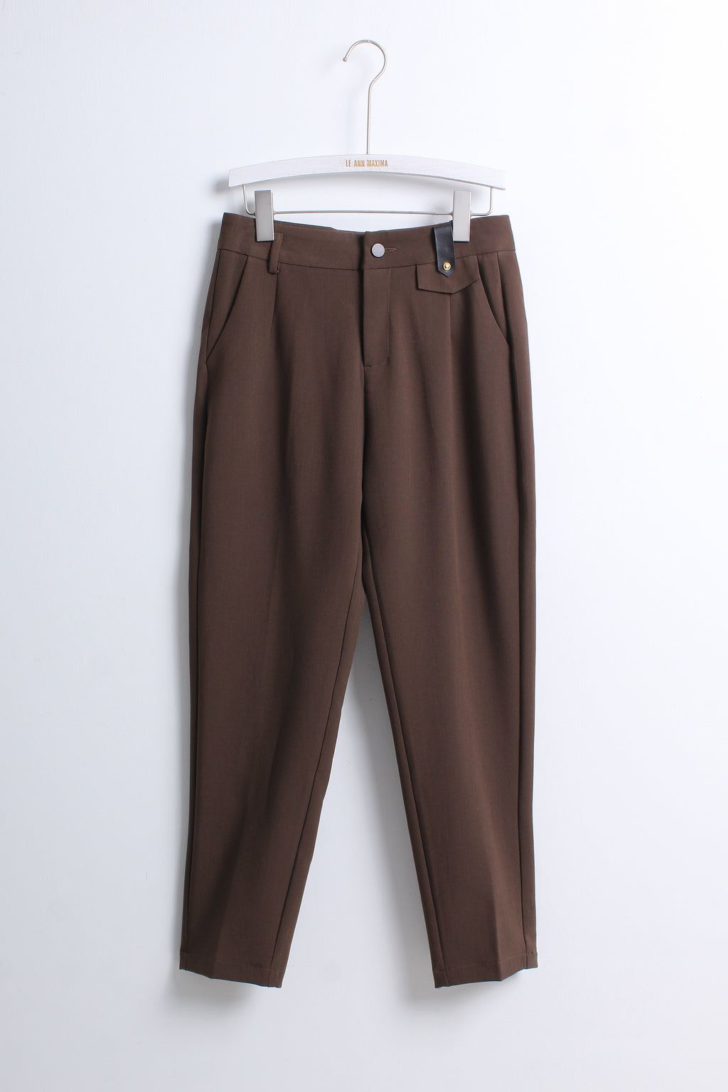 High-waisted Trousers in Brown (Size XL)