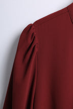 Ruffled Blouse in Burgundy (M size)