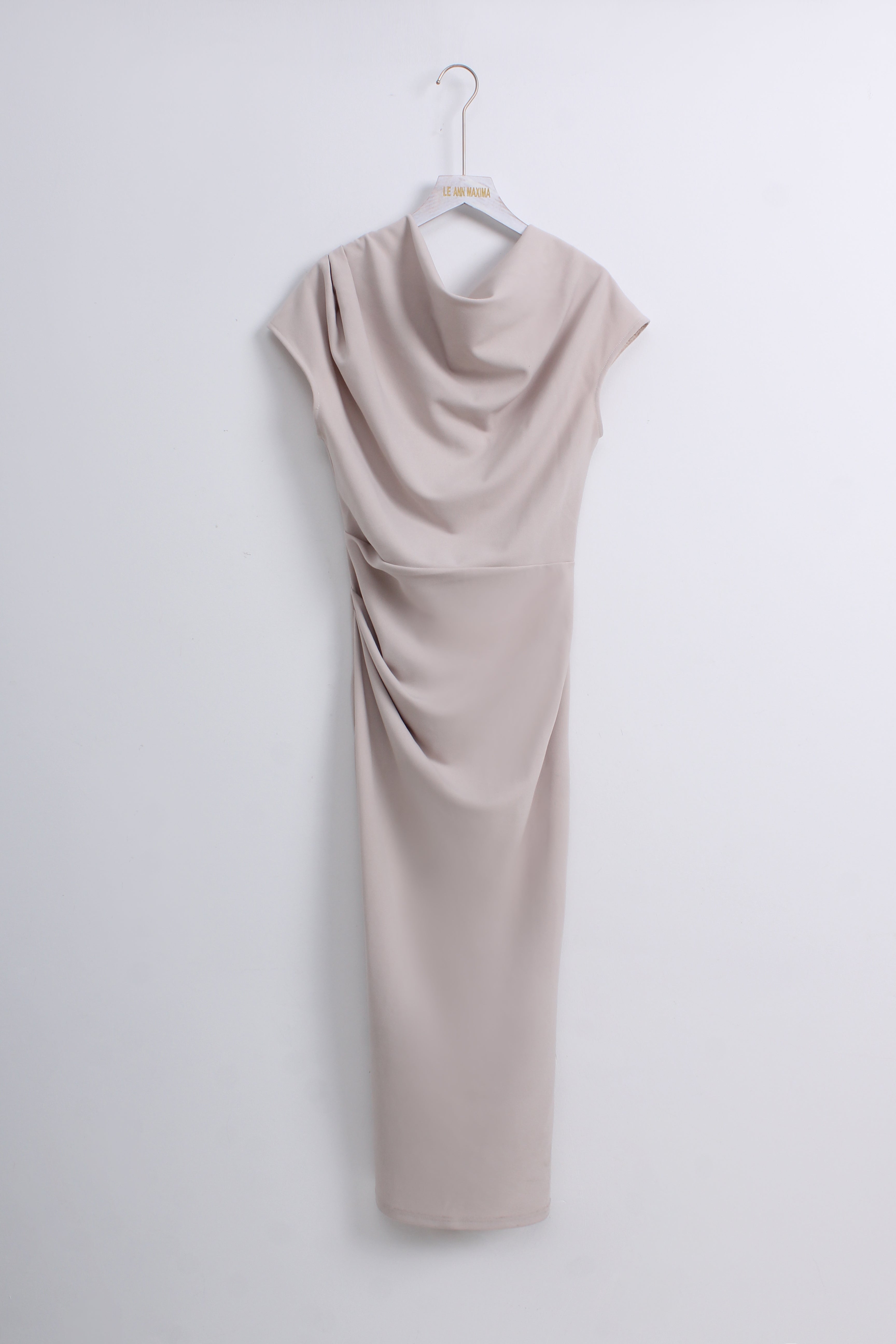 Cowl Neck Midi Dress (L size)