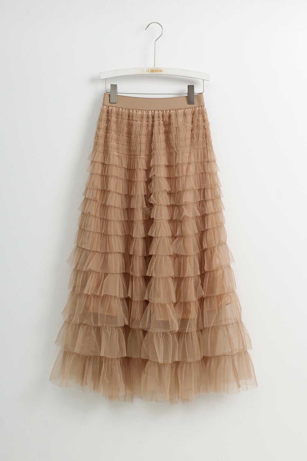 Romantic Tulle Midi Skirt (Free Size)