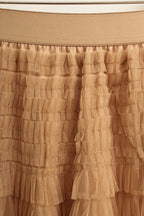 Romantic Tulle Midi Skirt (Free Size)